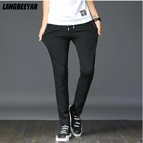 Korean Stretch Long Men Pants Trousers